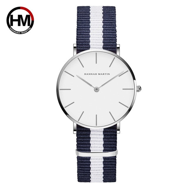 Dropshipping Japan Quartz Simple Women Fashion Watch White Leather Strap Ladies Wrist Watches Brand Waterproof Wristwatch 36mm