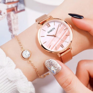 Gaiety New Fashion Ladies Watches Watches For Women Rose Gold Leather  Female Clock Wristwatch Luxury Women Watches Simple 