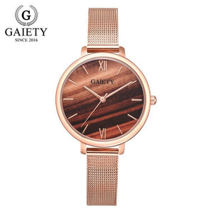 Gaiety Luxury 2 PCS Set Watch Women Rose Gold Water Drill Bracelet Watch Jewelry Ladies Female Hour Casual Quartz Wristwatches