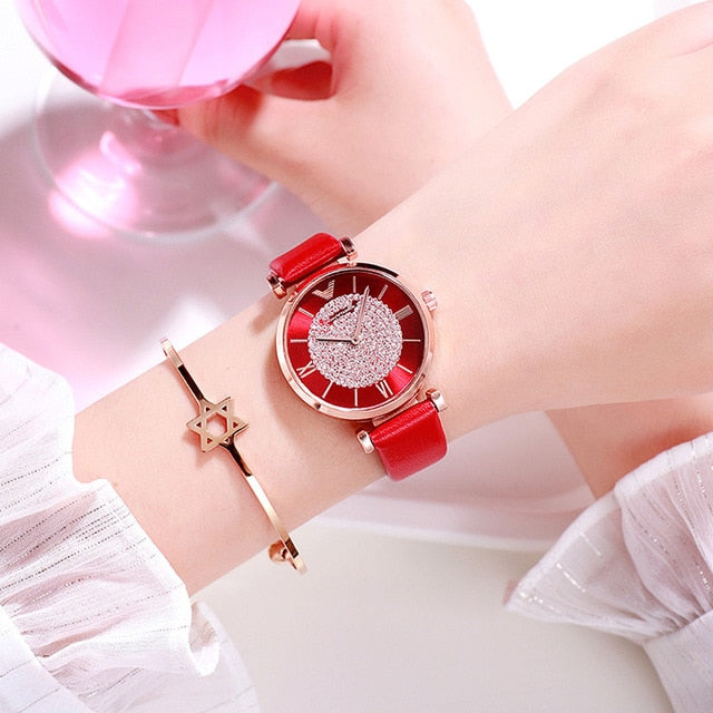 Women Watches 2019 Luxury Diamond Rose Gold Ladies Wrist Watches Magnetic Women Bracelet Watch For Female Clock Relogio Feminino