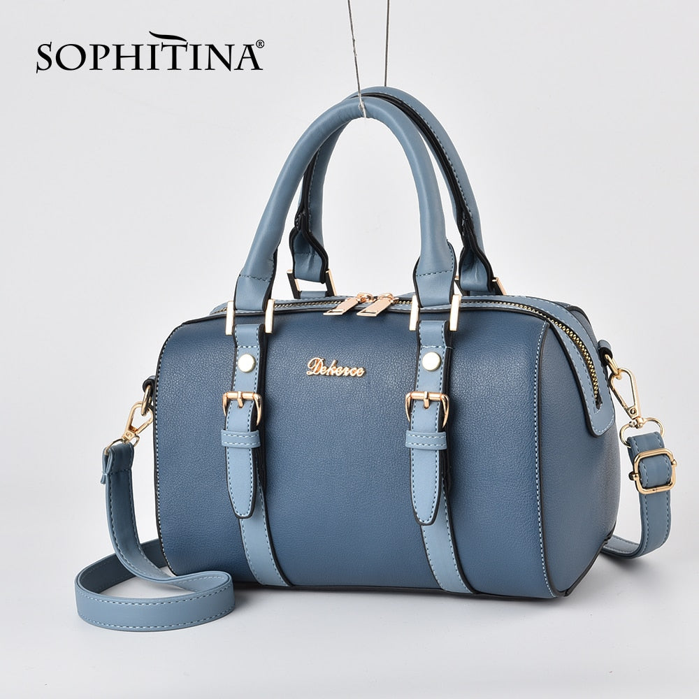 SOPHITINA Fashion Handbags Women Soft Handle Adjustable Shoulder Strap Zipper Versatile New Bags High-Capacity Belt Handbags E7