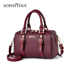 SOPHITINA Fashion Handbags Women Soft Handle Adjustable Shoulder Strap Zipper Versatile New Bags High-Capacity Belt Handbags E7