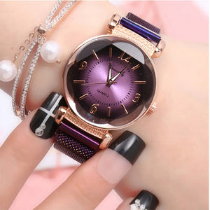 Women Watch Gradient Dial Milan Strap Luxury Fashion Ladies Watch Women Dress Watches Party Decoration Gifts