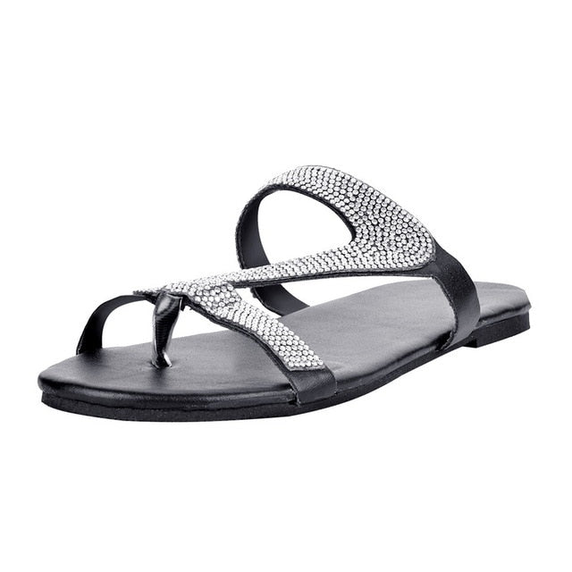 Women's Flip-flops Bright Diamond Casual Outdoor Travel Flip Flop Beach Shoes Women Non-slip Slippers Dropshipping