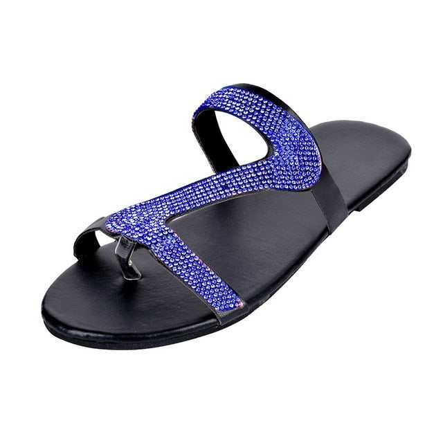 Women's Flip-flops Bright Diamond Casual Outdoor Travel Flip Flop Beach Shoes Women Non-slip Slippers Dropshipping