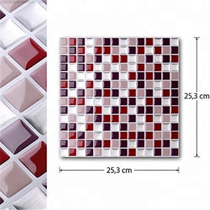 Vividtiles Self Adhesive Mosaic Tile Wall decal Sticker DIY Kitchen Bathroom Home Decor Vinyl